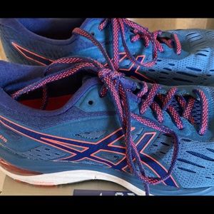 Asics GEL-Cumulus 20 Blue Pink Running Trainers Women's 7.5 1012A008 Flyte Foam